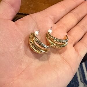 Elegant and Silver Moon Hoop Earrings